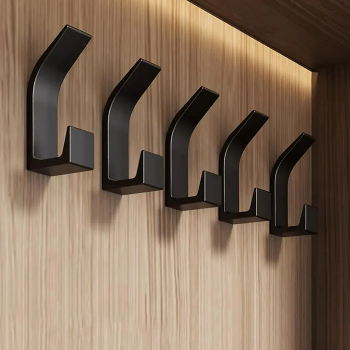 5-Pack Self-Adhesive Wall Hooks For Coats