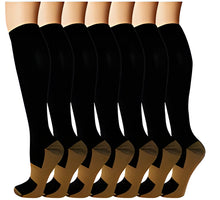 Load image into Gallery viewer, Copper Compression Socks (7 Pairs) for Women &amp; Men-Workout And Recovery
