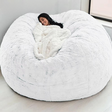 Load image into Gallery viewer, Giant 5ft Fluffy Faux Fur Bean Bag Cover – Ultra-Soft Lounge Sofa (Cover Only)
