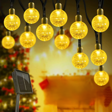 Load image into Gallery viewer, Solar Globe String Lights Outdoor with 200 LED Warm White Bubbles for Patio Garden and Holiday Decor

