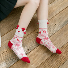Load image into Gallery viewer, Festive Reindeer Christmas Socks for Women
