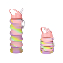 Load image into Gallery viewer, Collapsible Silicone Water Bottle - Portable Folding Travel and Sports Bottle Cup
