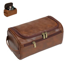 Load image into Gallery viewer, Men's Large Leather Travelling Toiletry Bag
