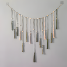 Load image into Gallery viewer, Boho Macrame Leaf Wall Hanging, Handmade Feather Tapestry for Living Room or Bedroom Decor
