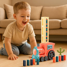 Load image into Gallery viewer, Automatic Domino Train Toy with Chain Reaction Track for Kids

