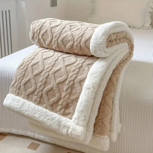 Load image into Gallery viewer, Snuggle Sherpa Blanket Reversible Brushed Fleece Throw

