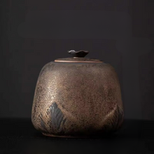 Load image into Gallery viewer, Ceramic Tea Caddy Airtight Storage Jar for Tea Coffee or Candy
