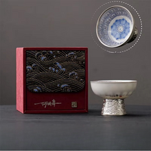Load image into Gallery viewer, Gilded Silver Buddha Ceramic Tea Pot
