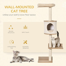 Load image into Gallery viewer, Wall Mounted Wooden Cat Tree for Indoor Cats
