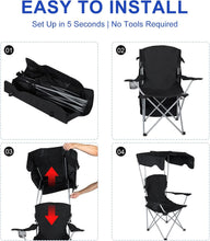 Load image into Gallery viewer, Portable Canopy Lounge Chair with Adjustable Sunshade and Cup Holder
