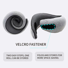 Load image into Gallery viewer, Memory Foam Neck Pillow with O Shape Wrap Design and Adjustable Fastener for Travel

