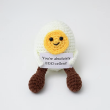 Load image into Gallery viewer, Charming Handmade Crochet Hedgehog Doll with Positivity Affirmation Card
