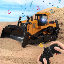 Load image into Gallery viewer, Remote Control Bulldozer, 11 Channel Heavy Duty Electric Construction Toy for Kids
