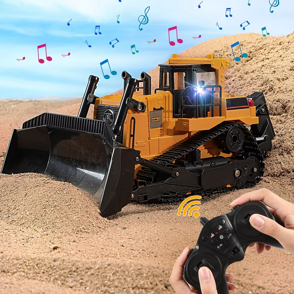 Remote Control Bulldozer, 11 Channel Heavy Duty Electric Construction ...
