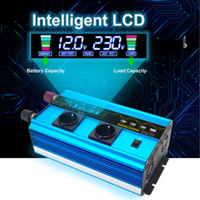 Load image into Gallery viewer, 4000W Pure Sine Wave Power Inverter 12V/24V DC to 110V/220V AC Converter for Car and Solar Systems
