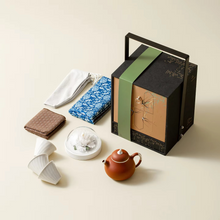 Load image into Gallery viewer, Handmade Purple Clay Teapot and Three Cup Tea Set
