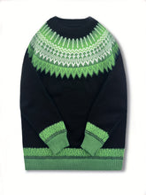 Load image into Gallery viewer, Womens Chunky Jacquard Round Neck Sweater with a Nature Inspired Pattern in Eight Colors
