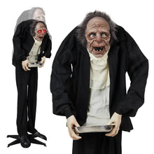 Load image into Gallery viewer, 5FT Animated Halloween Figure with Motion Sensor and Red LED Eyes, Candy Tray
