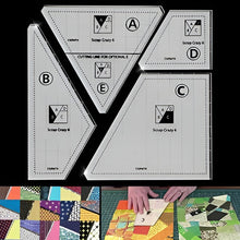 Load image into Gallery viewer, Creative Quilting Cutting Template (4 pcs set)
