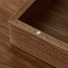 Load image into Gallery viewer, Walnut Jewelry Organizer Box with Lock and Minimalist Design
