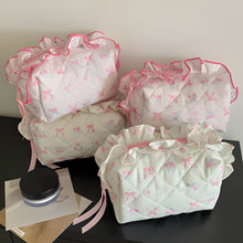 Load image into Gallery viewer, Butterfly Bow Lace Makeup Bag for Women
