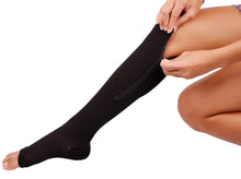 Load image into Gallery viewer, Zippered Compression Socks Support Stockings 20-30 mmHg
