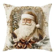 Load image into Gallery viewer, Golden Velvet Christmas Cushion Covers with Festive Designs

