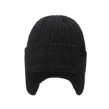 Load image into Gallery viewer, Knitted Winter Hat With Fleece Lining and Ear Covers
