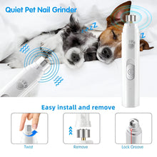 Load image into Gallery viewer, Rechargeable Electric Dog Nail Grinder with Polisher Wheel for Small and Large Pets
