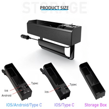 Load image into Gallery viewer, Car Seat Gap Storage Box with Charging Cable
