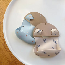 Load image into Gallery viewer, Soft Silicone Waterproof Baby Bib with Cute Print and Adjustable Fit
