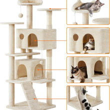 Load image into Gallery viewer, Cat Tree Gray and Beige Indoor Climbing Tower
