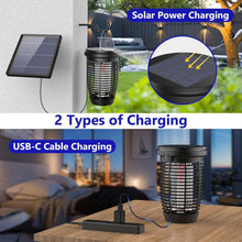 Load image into Gallery viewer, Solar Bug Zapper 2-in-1 Mosquito Killer Lamp – 4500V Indoor &amp; Outdoor Fly Trap
