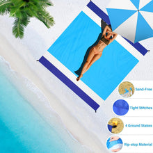 Load image into Gallery viewer, Oversized beach blanket – waterproof, sandproof picnic mat for 1–7 adults
