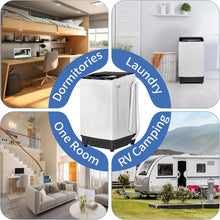 Load image into Gallery viewer, Full Automatic Portable Washing Machine, 15.6 lbs Top Load Washer with Drain Pump and 10 Wash Programs
