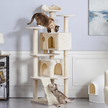Load image into Gallery viewer, Cat Tree Gray and Beige Indoor Climbing Tower
