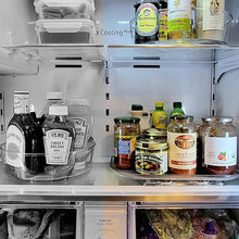 Load image into Gallery viewer, Refrigerator Lazy Susan Organizer – 360° Rotating Tray for Jars, Bottles &amp; Condiments
