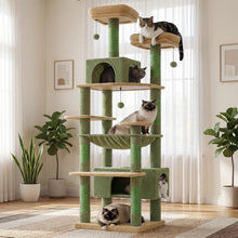 Load image into Gallery viewer, Cat Tree Scratching Post Original Design Green Cactus
