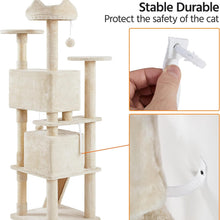 Load image into Gallery viewer, Cat Tree Gray and Beige Indoor Climbing Tower
