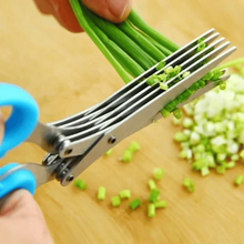 Load image into Gallery viewer, 5 Blade Kitchen Salad Scissors
