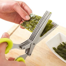 Load image into Gallery viewer, 5 Blade Kitchen Salad Scissors
