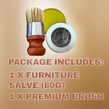 Load image into Gallery viewer, Wise Owl Leather Care Salve &amp; Brush
