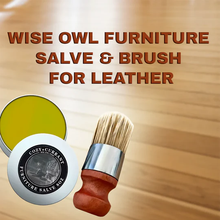 Load image into Gallery viewer, Wise Owl Leather Care Salve &amp; Brush
