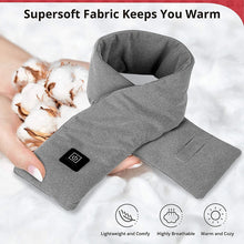 Load image into Gallery viewer, Heated Neck Scarf with Three Temperature Settings and Water Resistant Velvet
