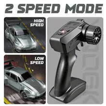 Load image into Gallery viewer, Retro 4WD Drift Car with Remote Control, LED Lights, Race Wheels, Drift Wheels and Cones
