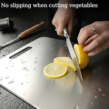 Load image into Gallery viewer, Stainless Steel Cutting Board – SUS304 Non-Porous Surface, Easy Clean, Odor-Resistant, Durable Kitchen Prep Board
