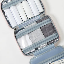 Load image into Gallery viewer, Travel Organizer for Cosmetics, Compact Water-Resistant Toiletry Bag with 4 Compartments and 360° Hook
