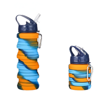 Load image into Gallery viewer, Collapsible Silicone Water Bottle - Portable Folding Travel and Sports Bottle Cup
