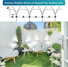 Load image into Gallery viewer, Standing misting system - adjustable height outdoor patio mister for cooling decks, porches, and backyards
