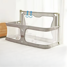 Load image into Gallery viewer, Portable Foldable Baby Crib with Safety Rails and Breathable Mesh Bedside Sleeper
